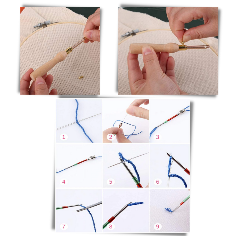 Embroidery Punch Needle Tool Kit - Easy To Use -