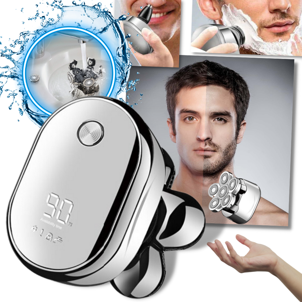 Allt-i-ett groomingkit - uppladdningsbar rakapparat och kit - multifunktionellt groomingkit för män - Ozerty