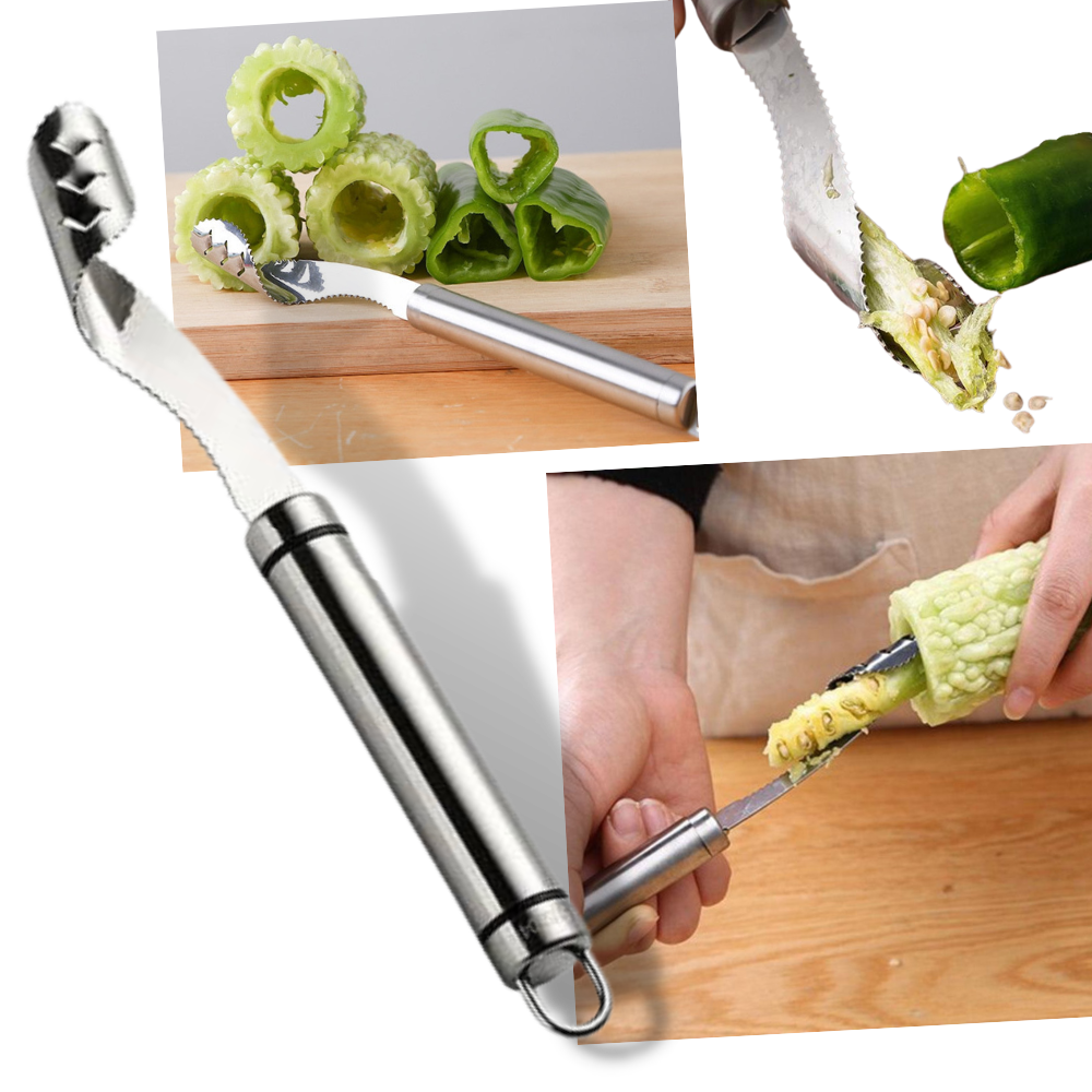 Pepper Seed Remover Jalapeno Chili Pepper Cutter Seeder Tomato Fruit And  Vegetable Corer Slicer 2Pcs Kitchen Creative Gadget