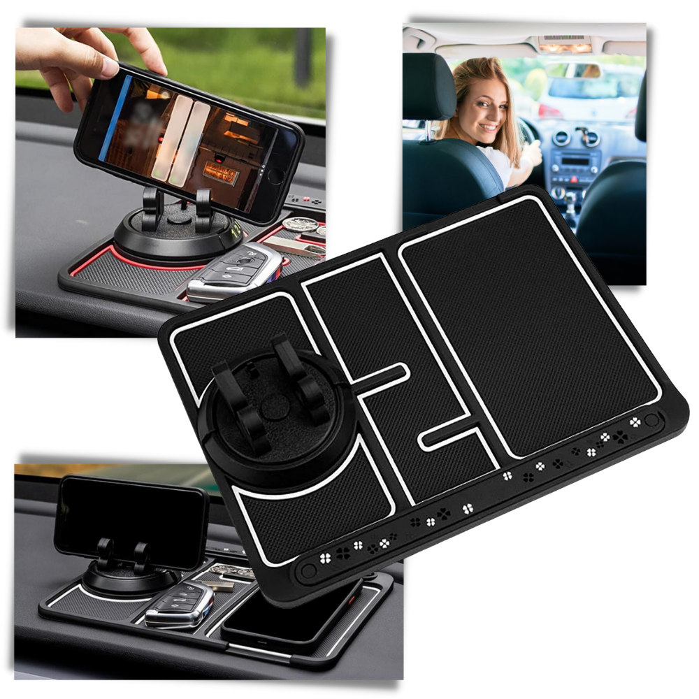 Tapis antidérapant et support de téléphone pour voiture - Ozerty