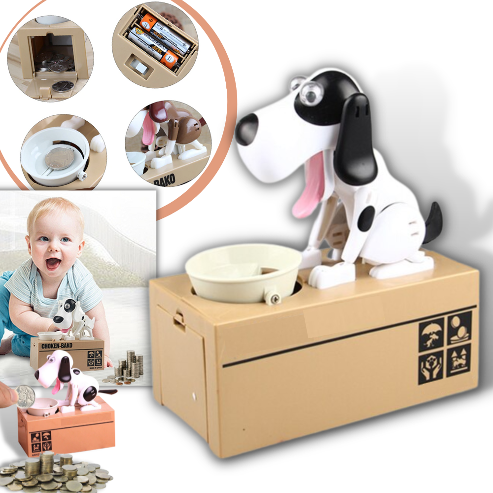 Puppy Dog Piggy Bank | Money Saving Dog Box | Doggy Coin Bank -