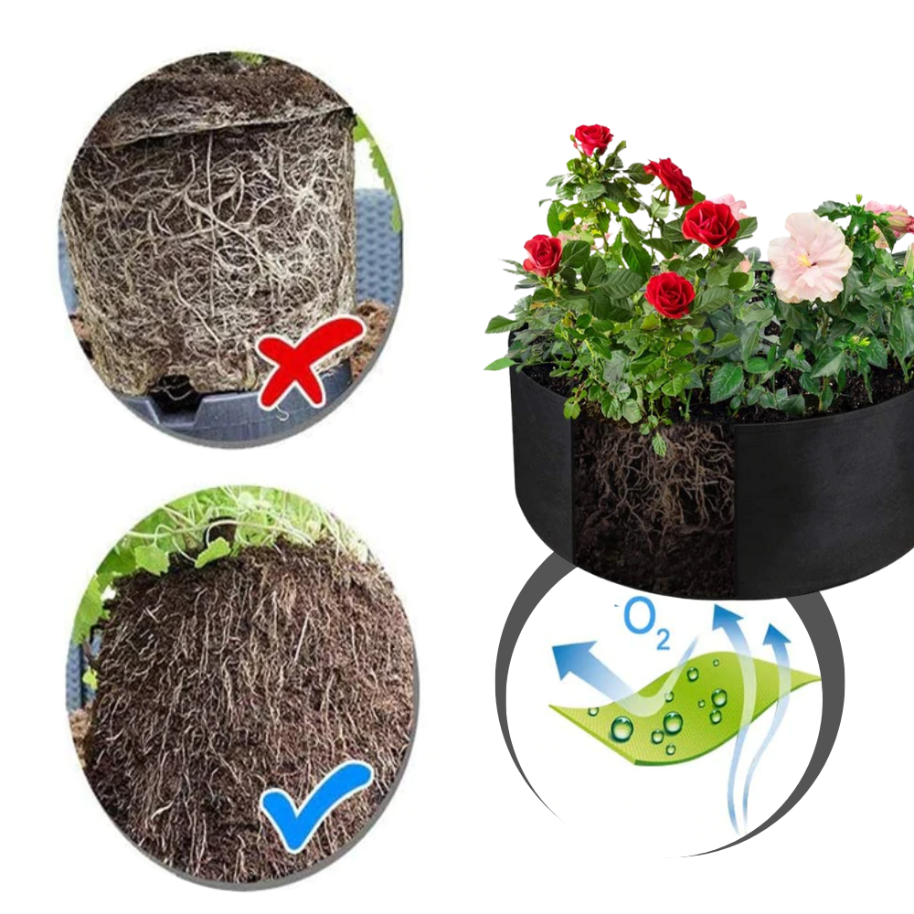 Raised Felt Nursery Pot For Plants - Excellent Protection -