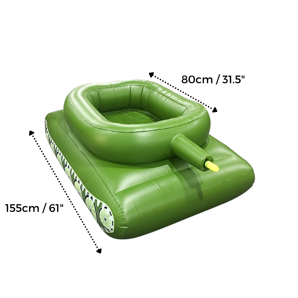 Inflatable Tank Pool Float - Dimensions - 