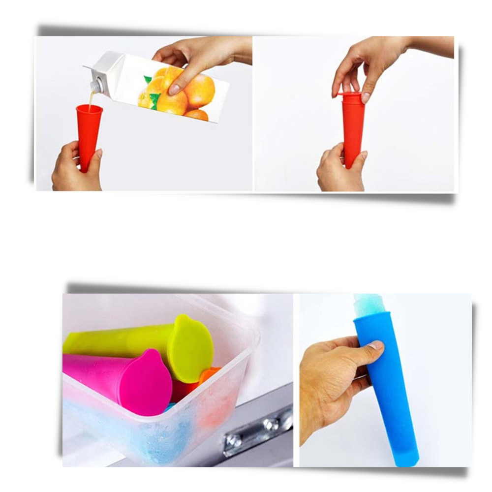 5-pack Silicone Popsicle Maker Moulds - Easy To Use - 