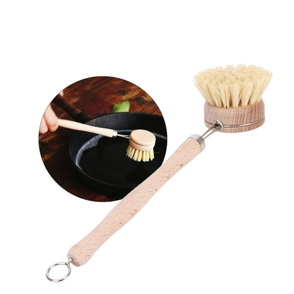 Eco-Friendly Scrubbing Brush - Ergonomic Handle Design -