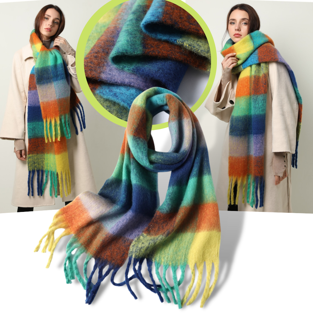 Vinterhalsdukar för kvinnor | modekläder | rutig filt halsduk - Ozerty