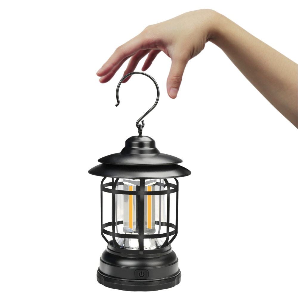 Retro LED Camping Lantern - Portable - 