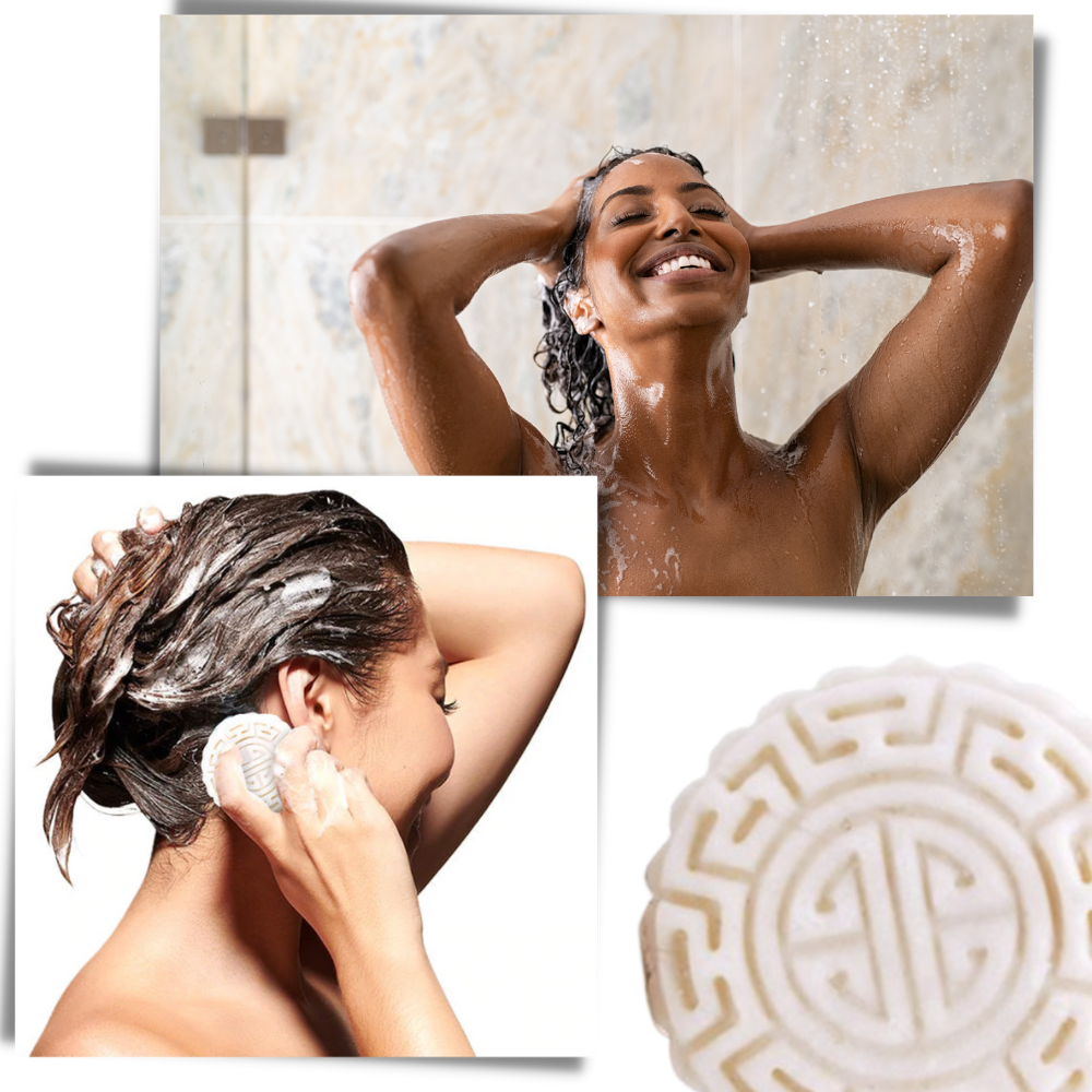 Barre de shampooing et d'après-shampooing au riz  - Facile à utiliser - Ozerty