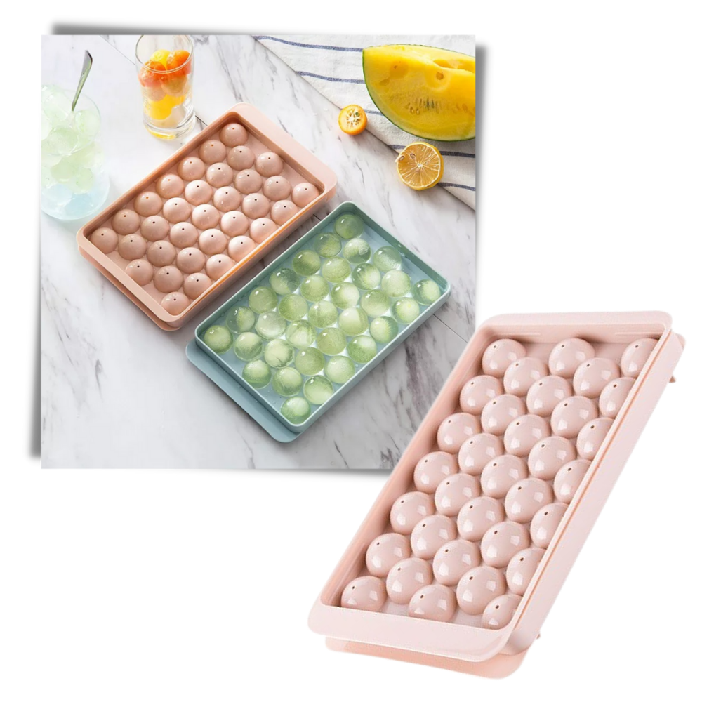 Round Ice Cube Mould Tray Set - Versatile
 - 