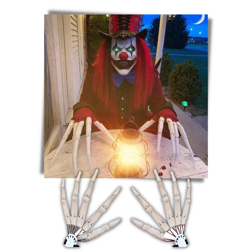 Gants mains de squelette - Le parfait complément au costume d'Halloween - Ozerty