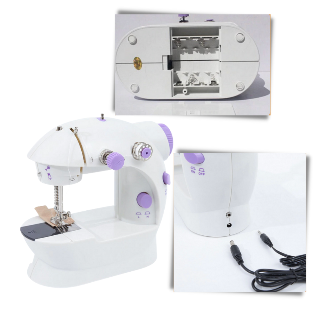 Bärbar elektrisk symaskin - Bärbar och kompakt - Ozerty