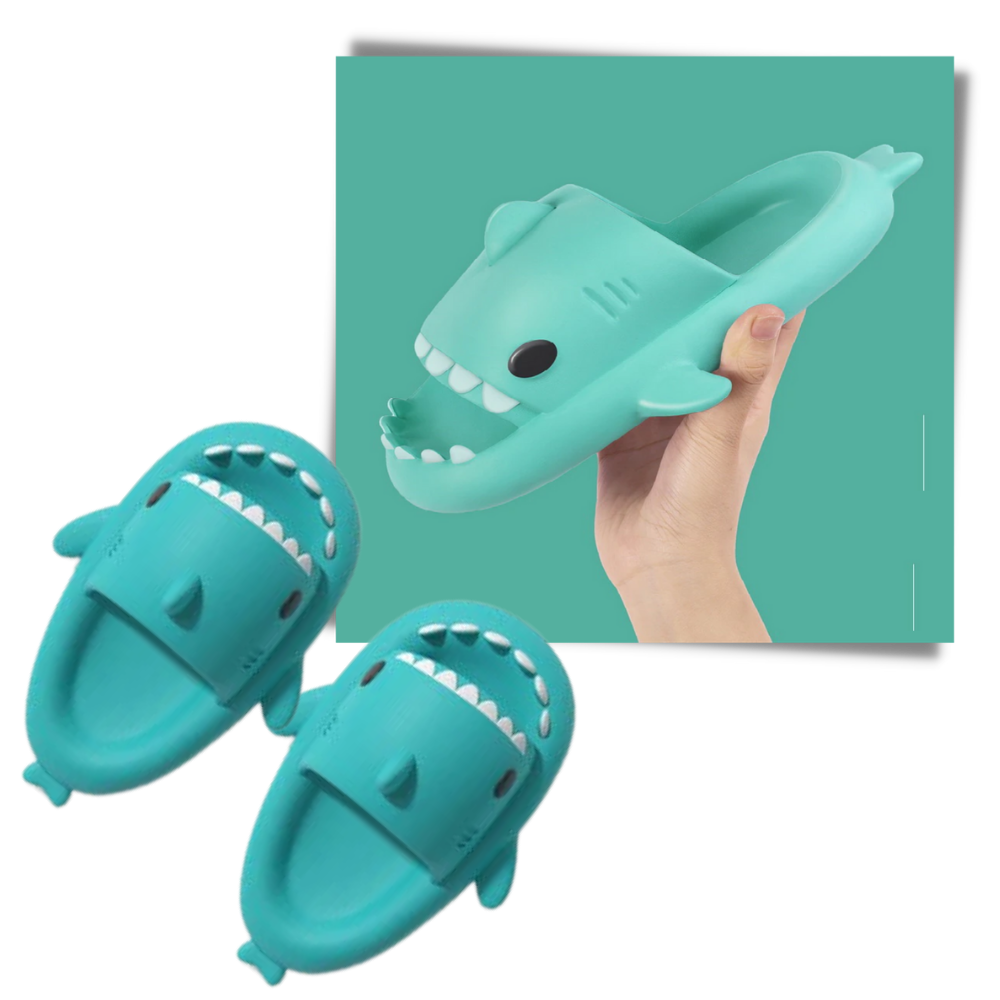 Shark Beach Slippers - Lightweight and Comfortable - 