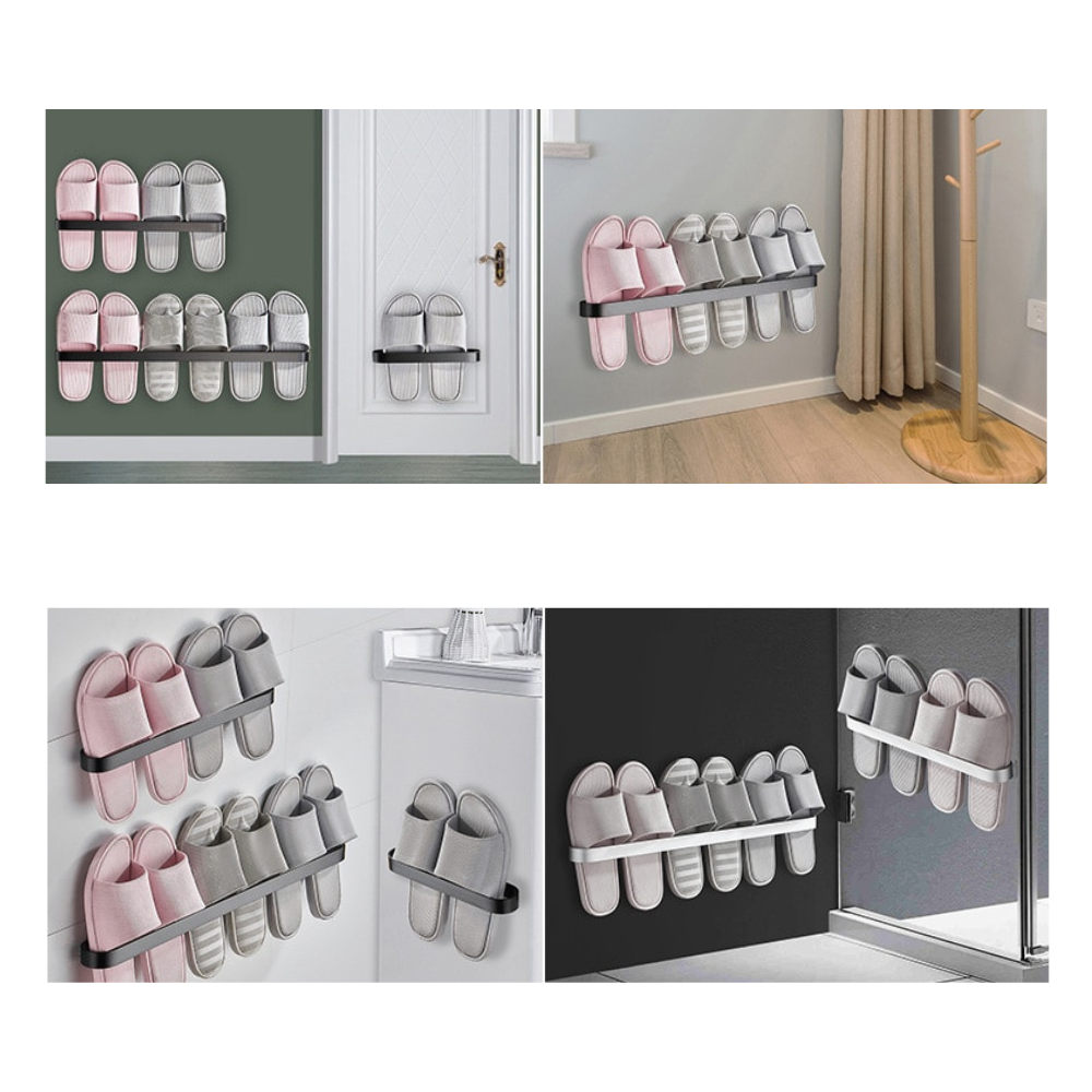 Aluminium Wall-Mounted Slipper Rack - Wide Application  - 