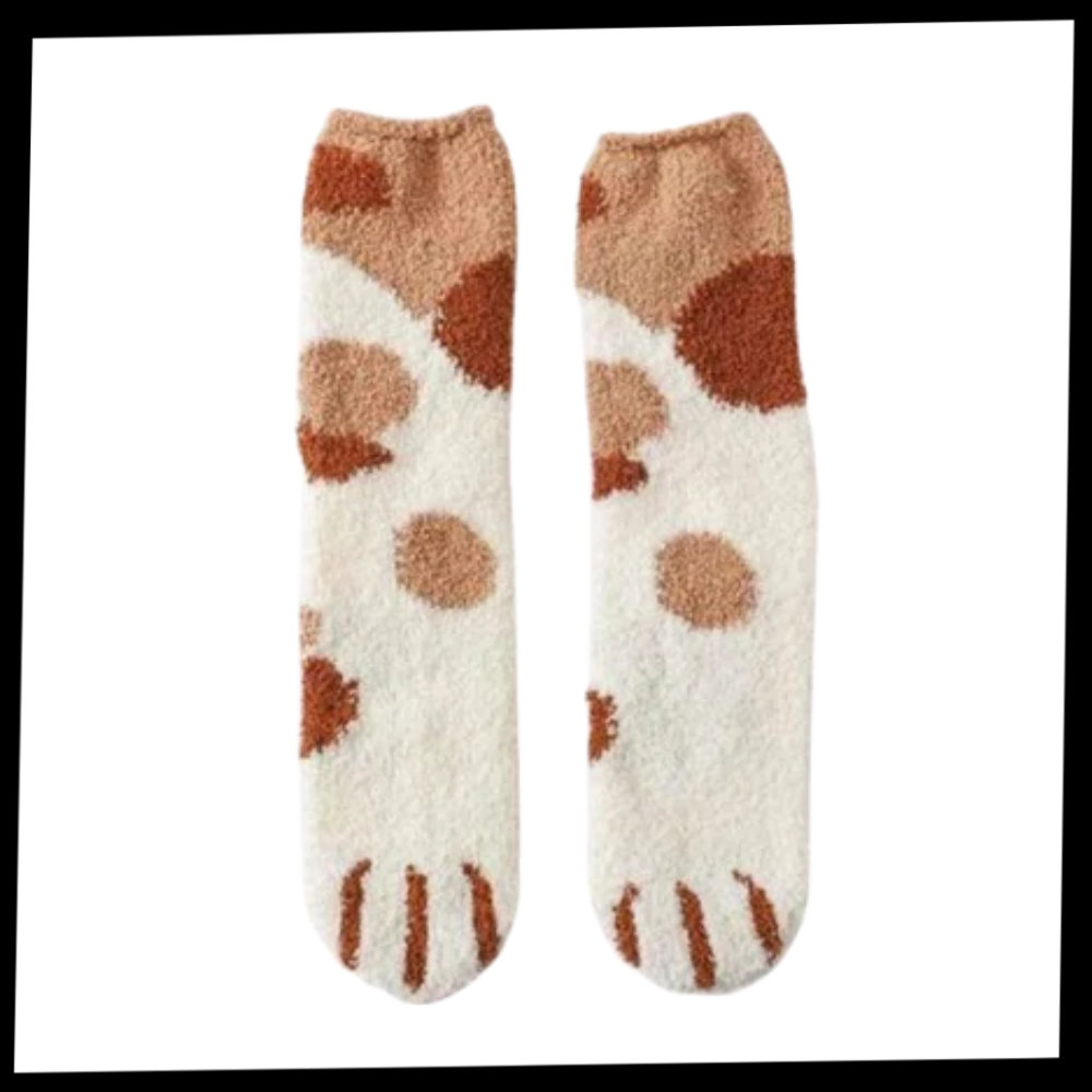 Chaussettes d'hiver en pattes de chat - Contenu du produit - Ozerty
