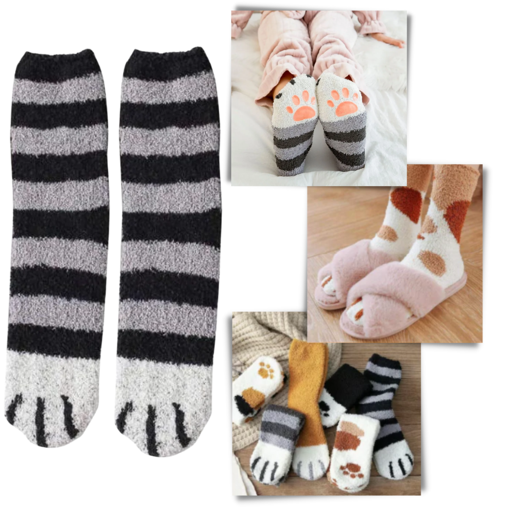 Cat's paw socks - Warm socks - Soft winter socks - Oustiprix