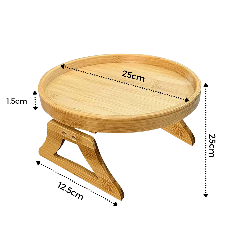 Table d'accoudoir en bois pliable - Caractéristiques techniques - Ozerty