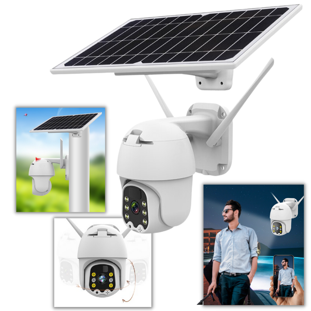 Solar-Powered Outdoor Camera - 4G LTE FDD GSM Solar Wireless Camera - HD Security Surveillance Camera -