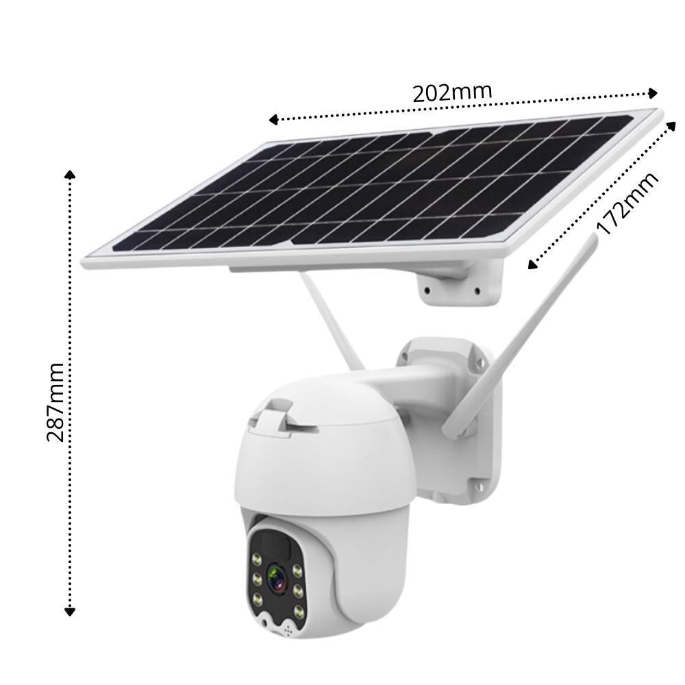 Solar-Powered Outdoor Camera - Dimensions -