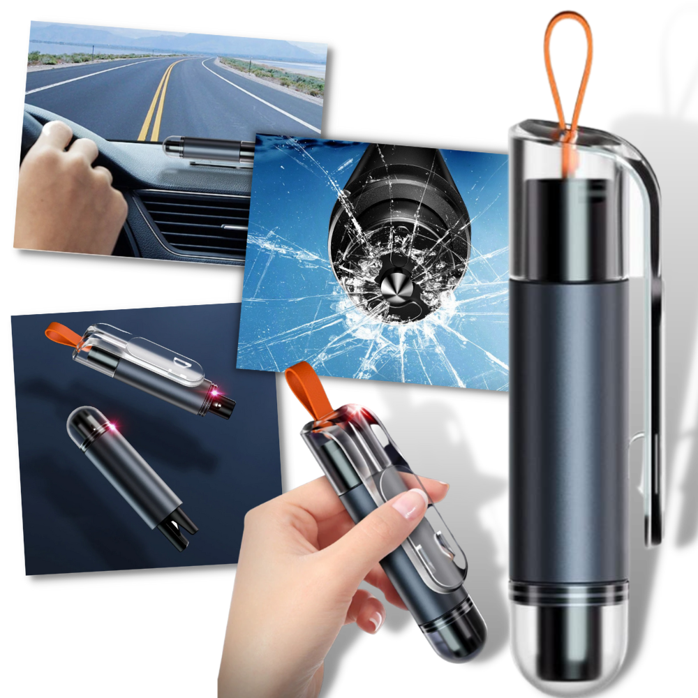 Emergency Safety Hammer Tool - Emergency life key - Multifunctional Safety Hammer for Keyring - 