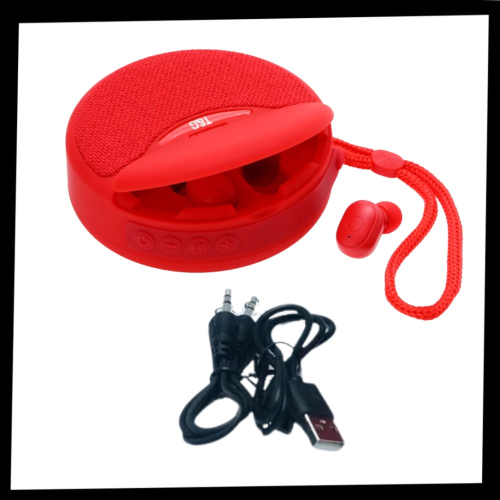Trådløs bluetooth-højttaler med høretelefoner - Package - Ozerty