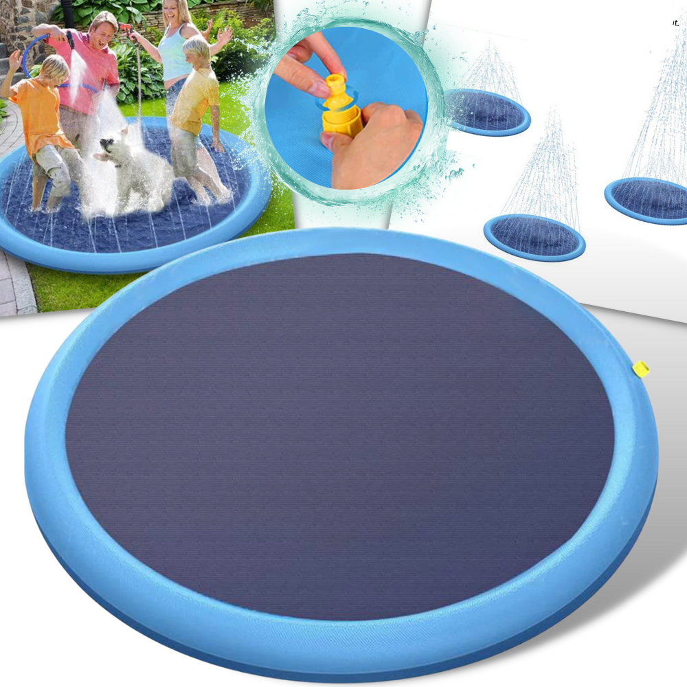 Dog and Kids Water Mat with Jets - Splash Sprinkler Pad - Water Spray Pool For Pets and Kids -