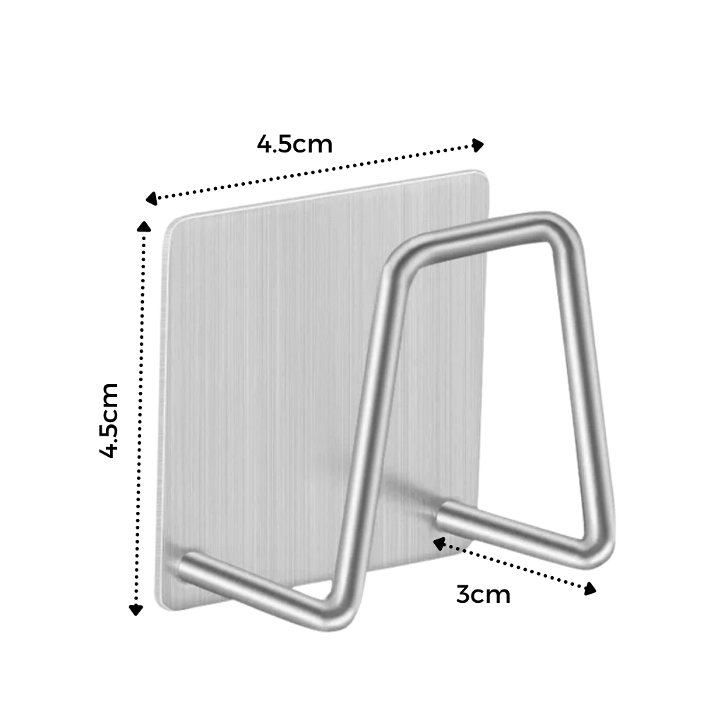 Paquete de 2 portaesponjas de acero inoxidable - Dimensiones - Ozerty