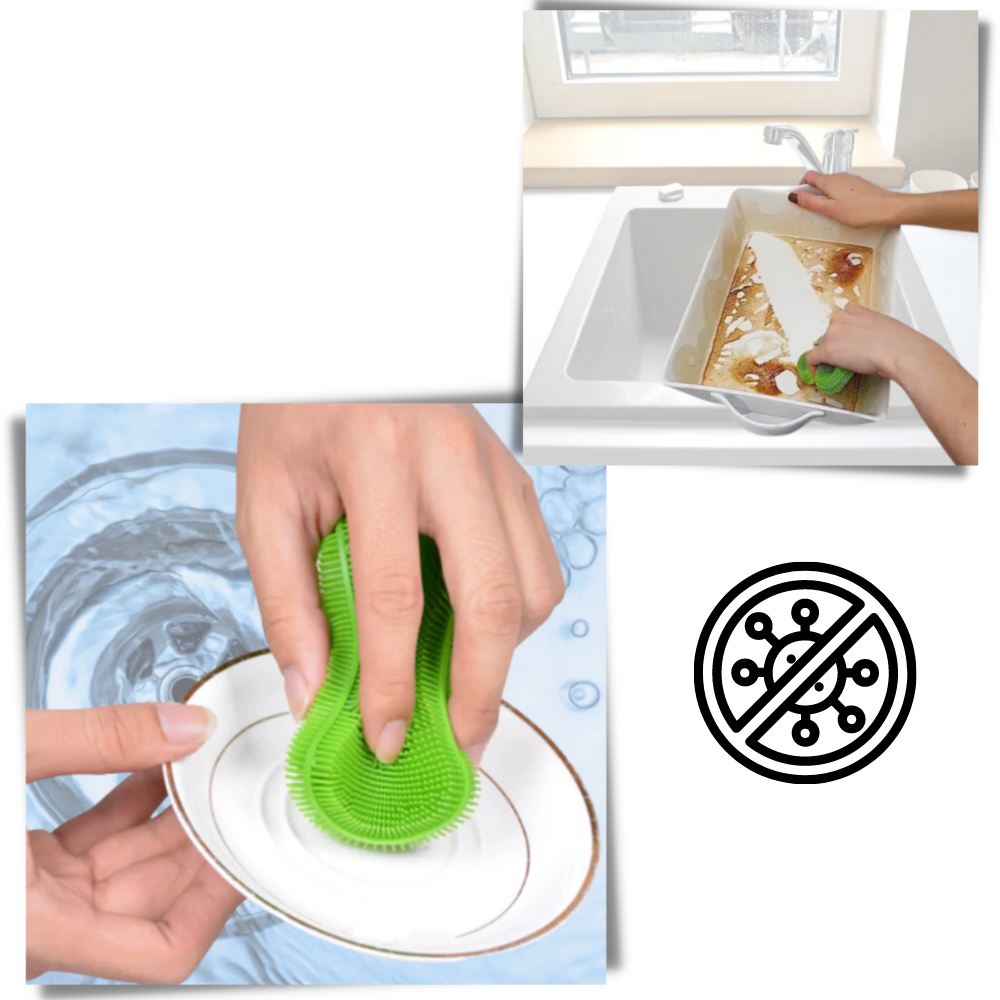 Silicone Kitchen Sponge - Anti-Bacterial - Ozerty