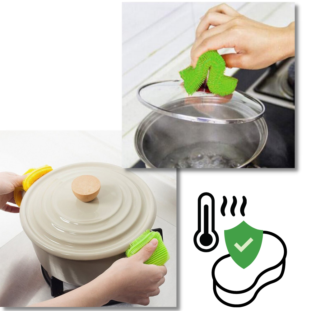 Silicone Kitchen Sponge - Heat-Resistant - Ozerty