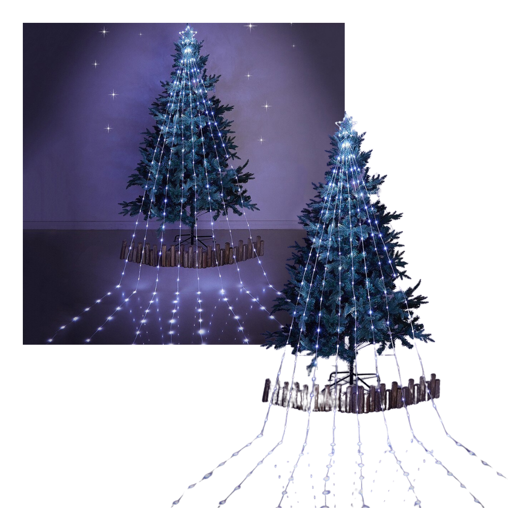 Lumières de Noël en cascade - Décoration de noël attrayante - Ozerty