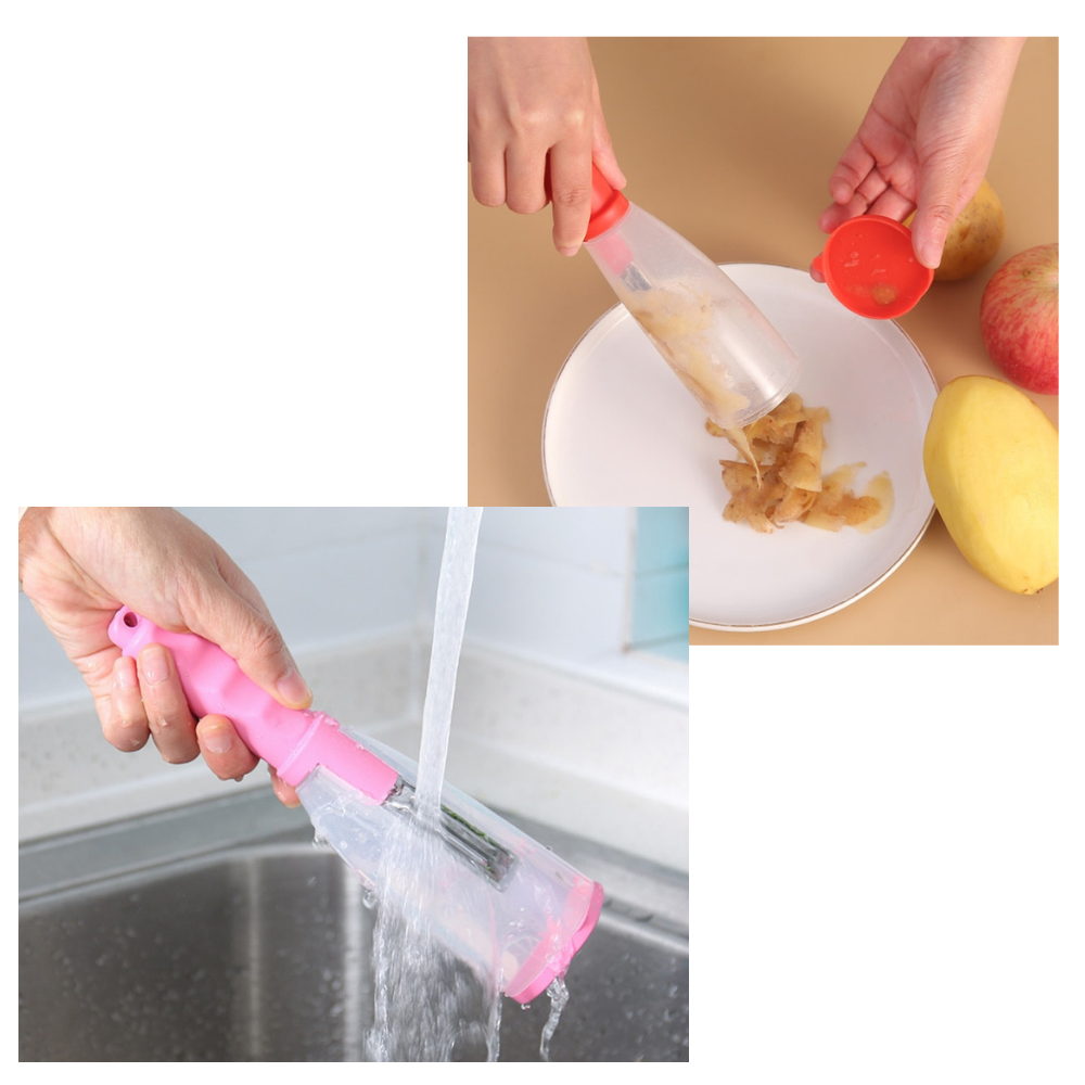 Fruit & Vegetable Peeler with Catcher - Easy To Clean - 