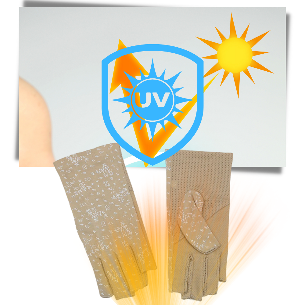Stilfulde UV-beskyttende bomuldshandsker - Perfekt beskyttelse mod solen - Ozerty