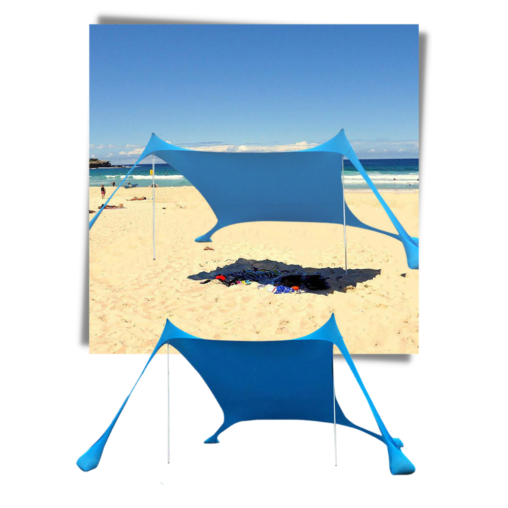 Leichtes Sonnenschutzzelt für den Strand - Ausgezeichneter Sonnenschutz - Ozerty