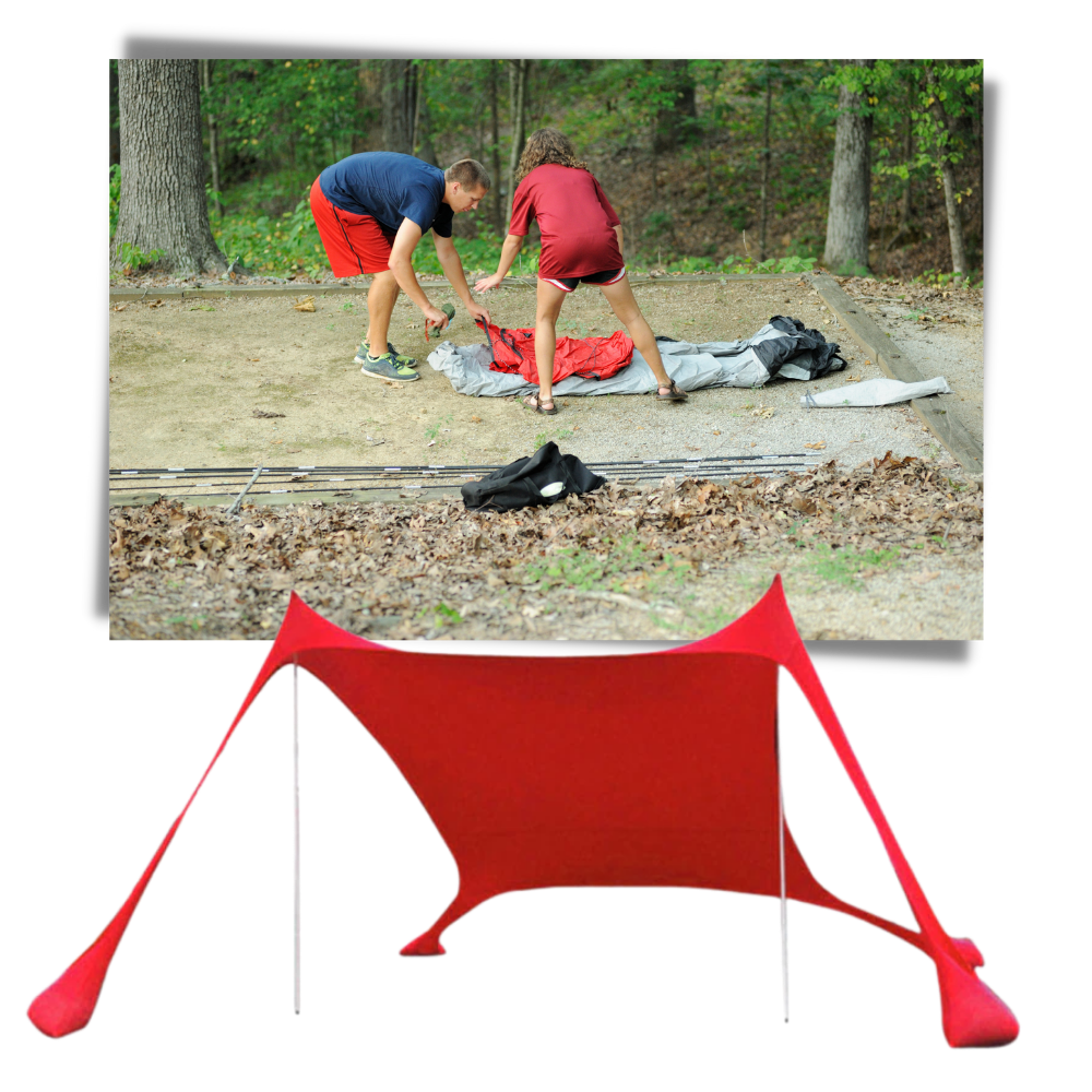 Lightweight Beach Shade Tent - Quick, Easy Set up - 