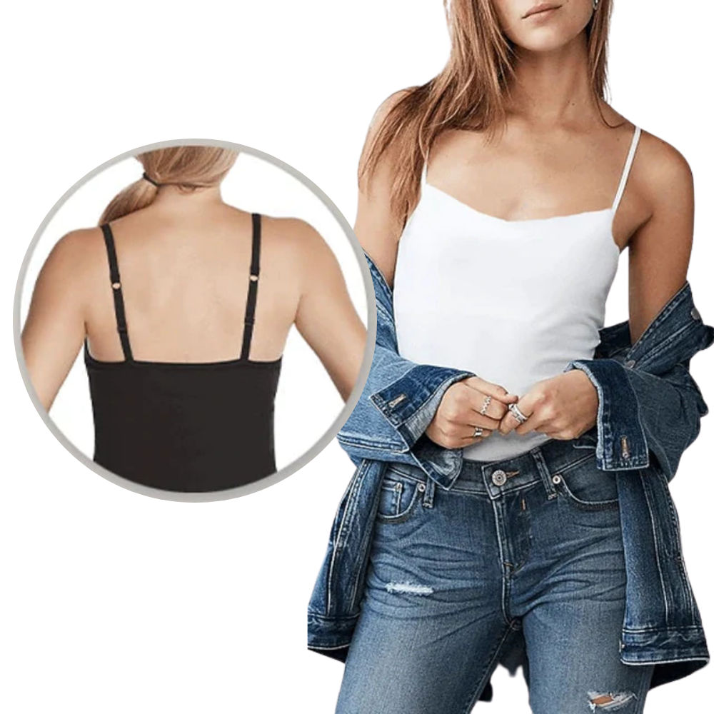 Camisole with Built-In Bra - Use for Layering - 