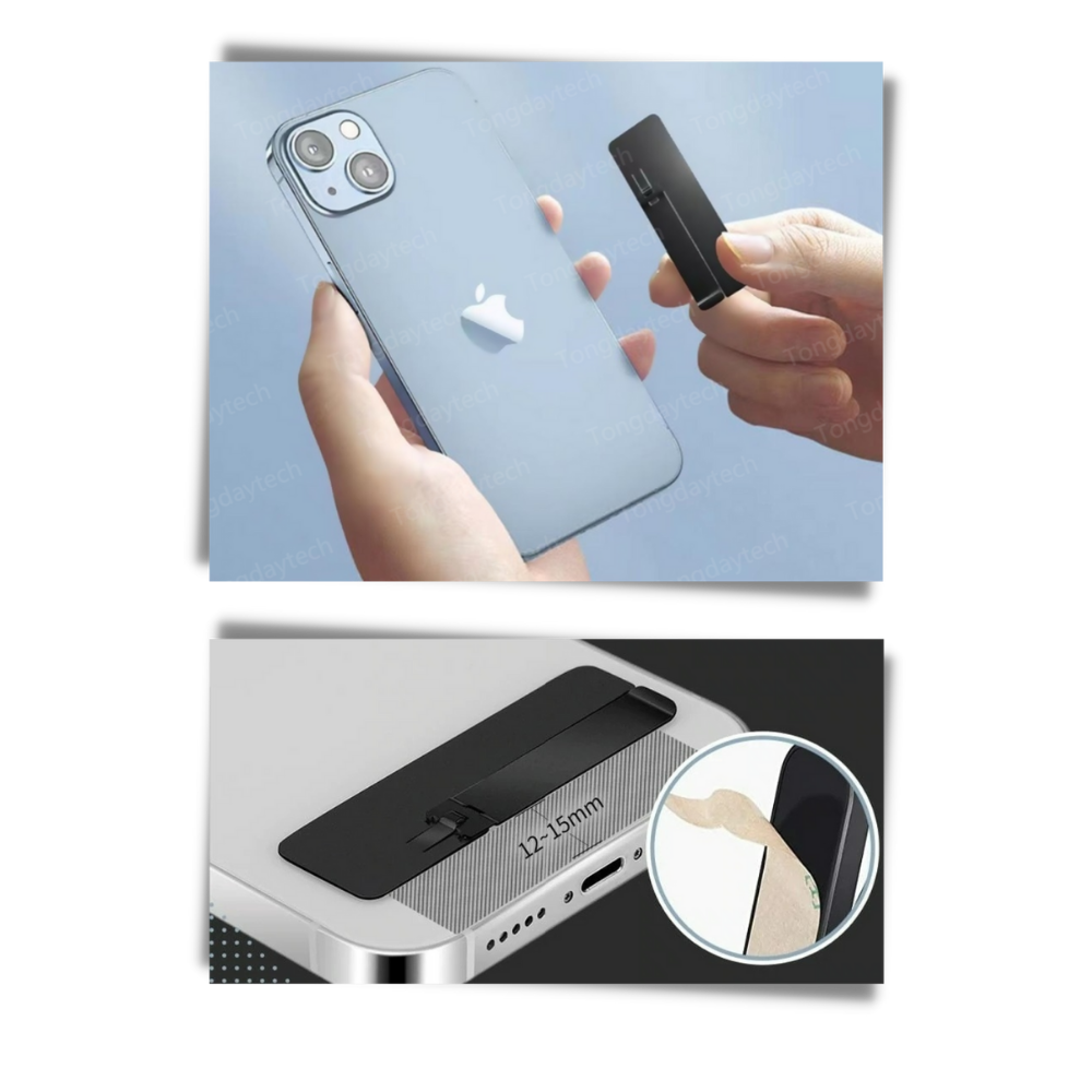 Supporto per telefono in metallo ultrasottile - Facile da usare - Ozerty