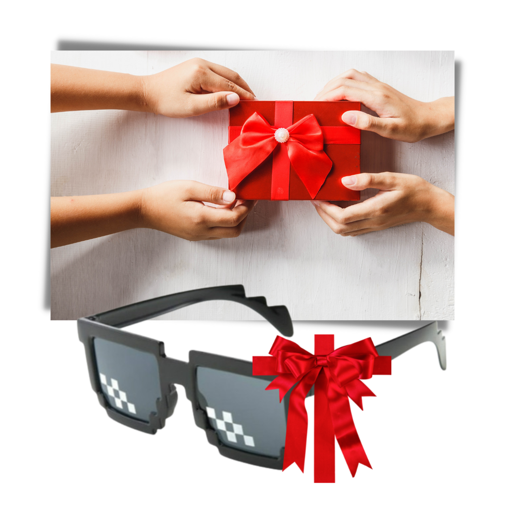 Fashion Pixel Sunglasses - Fun Gift - 