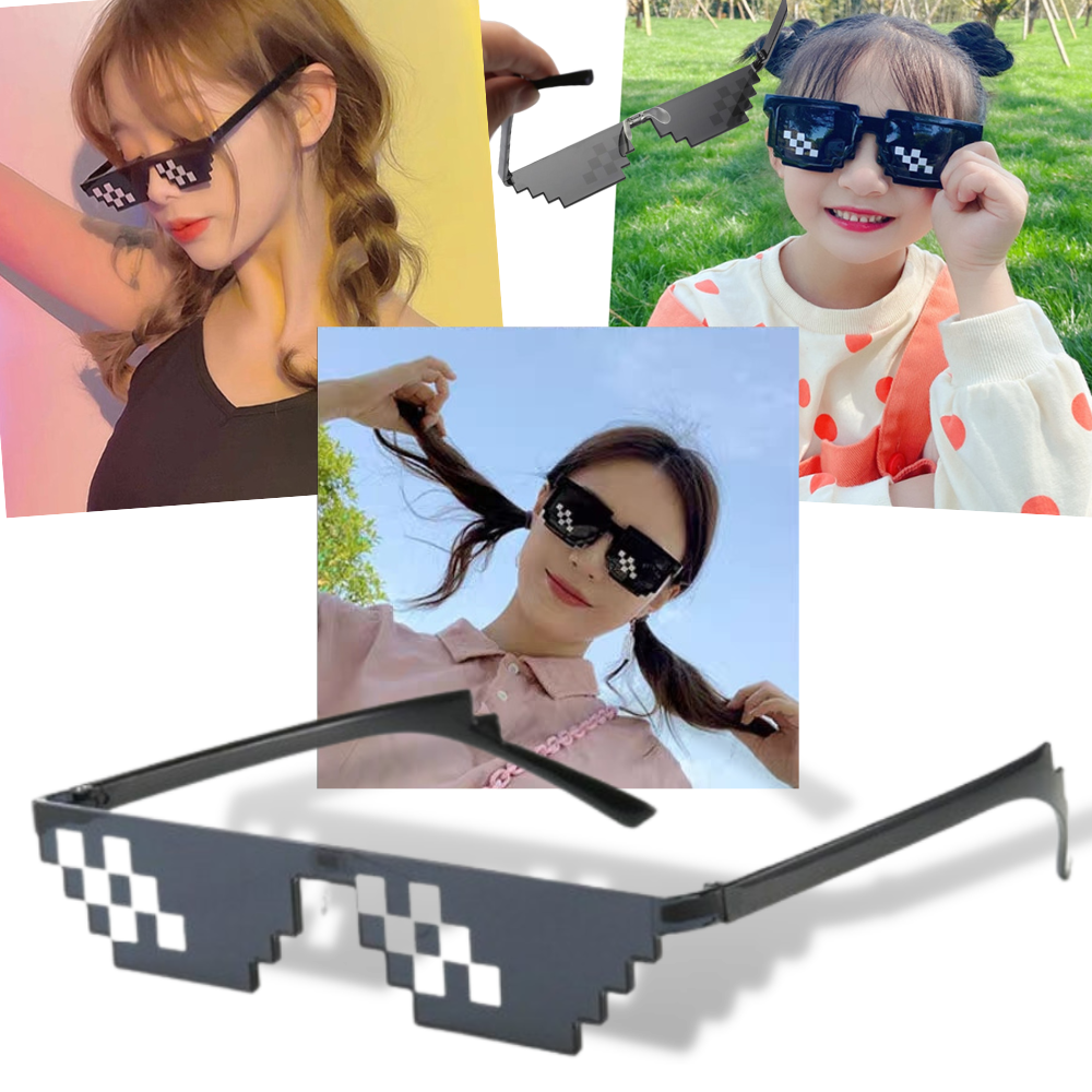 Fashion Glasses | Thug Life Sunglasses | Pixel Party Sun Glasses - 