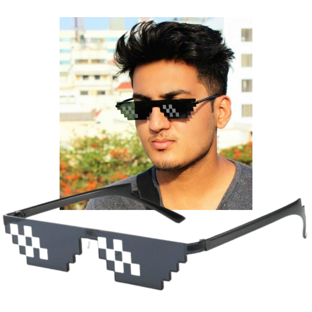 Fashion Pixel Sunglasses - Unique Design - 