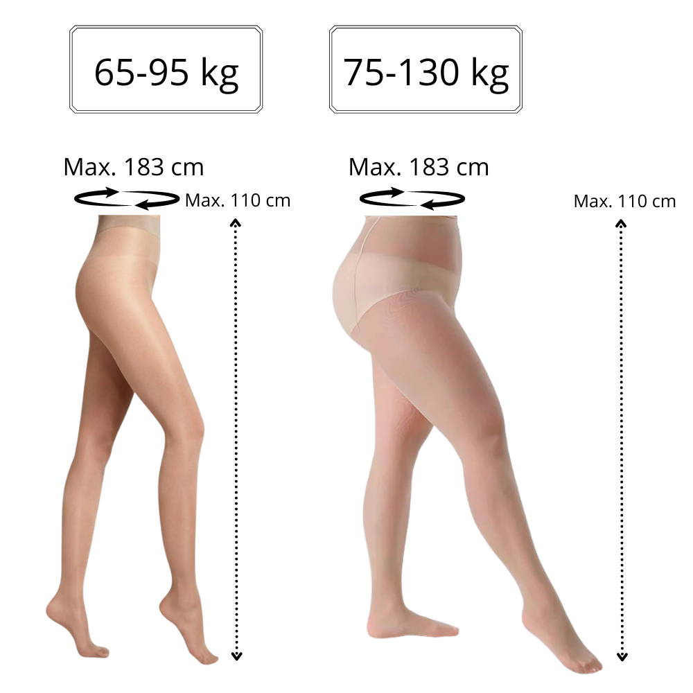 Instant Slimming Shaping Compression Tights - Dimensions -