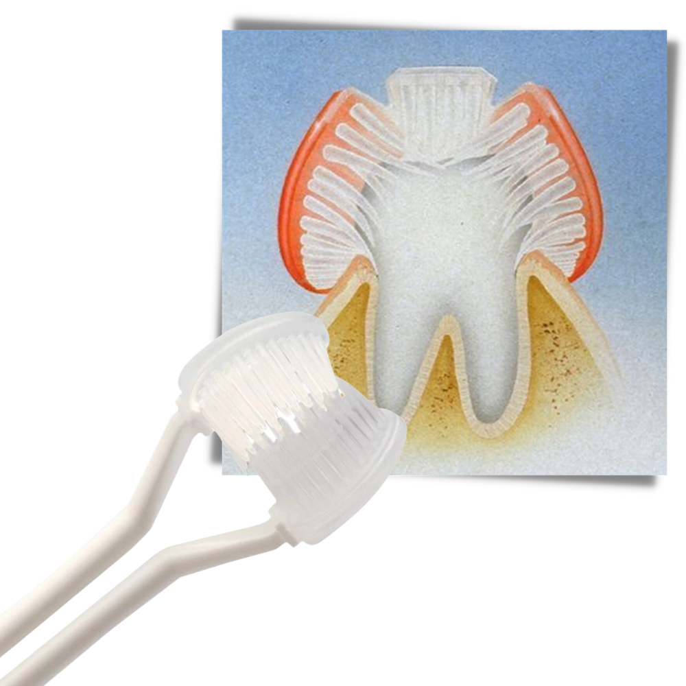 Brosse à dents à trois faces pour adultes et enfants - Un style de brosse à dents innovant - Ozerty