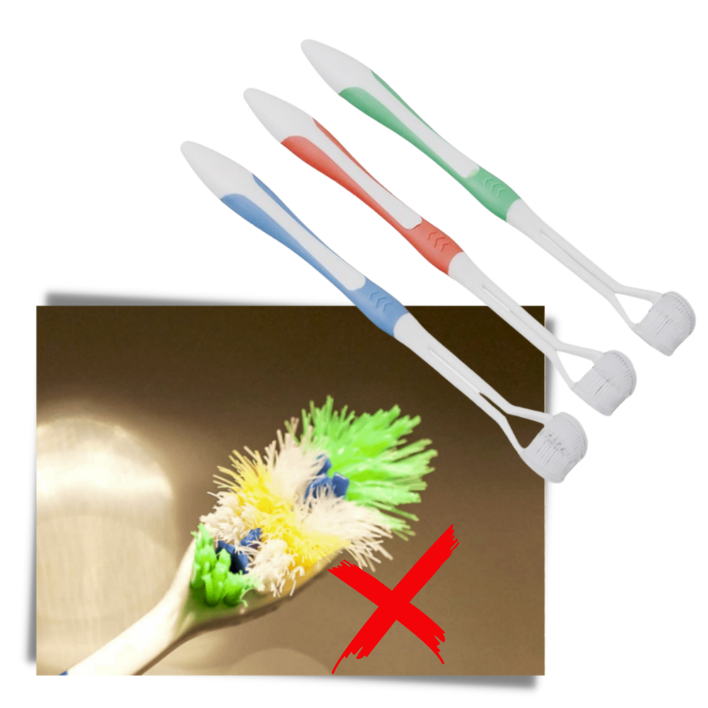 Three-sided Toothbrush For Adults and Kids - Made With Quality Materials -