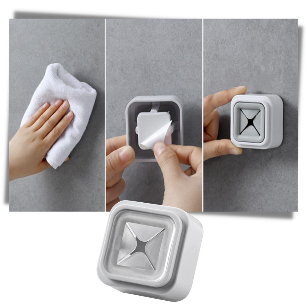 Pakke med 3 selvklebende håndkleholdere - Enkel å installere - Ozerty