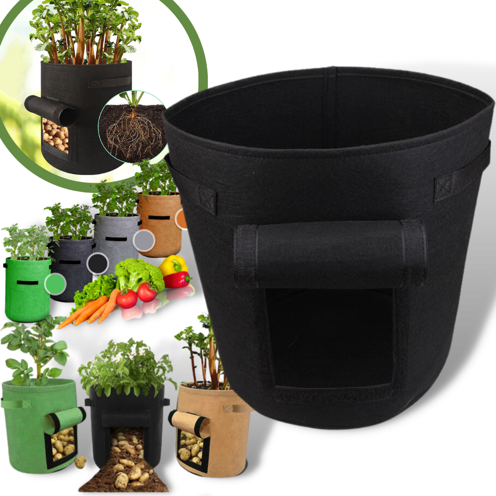 Väska för grönsaksodling - växtkruka av tyg - växt planteringspåse av tyg för grönsaksodling - Ozerty