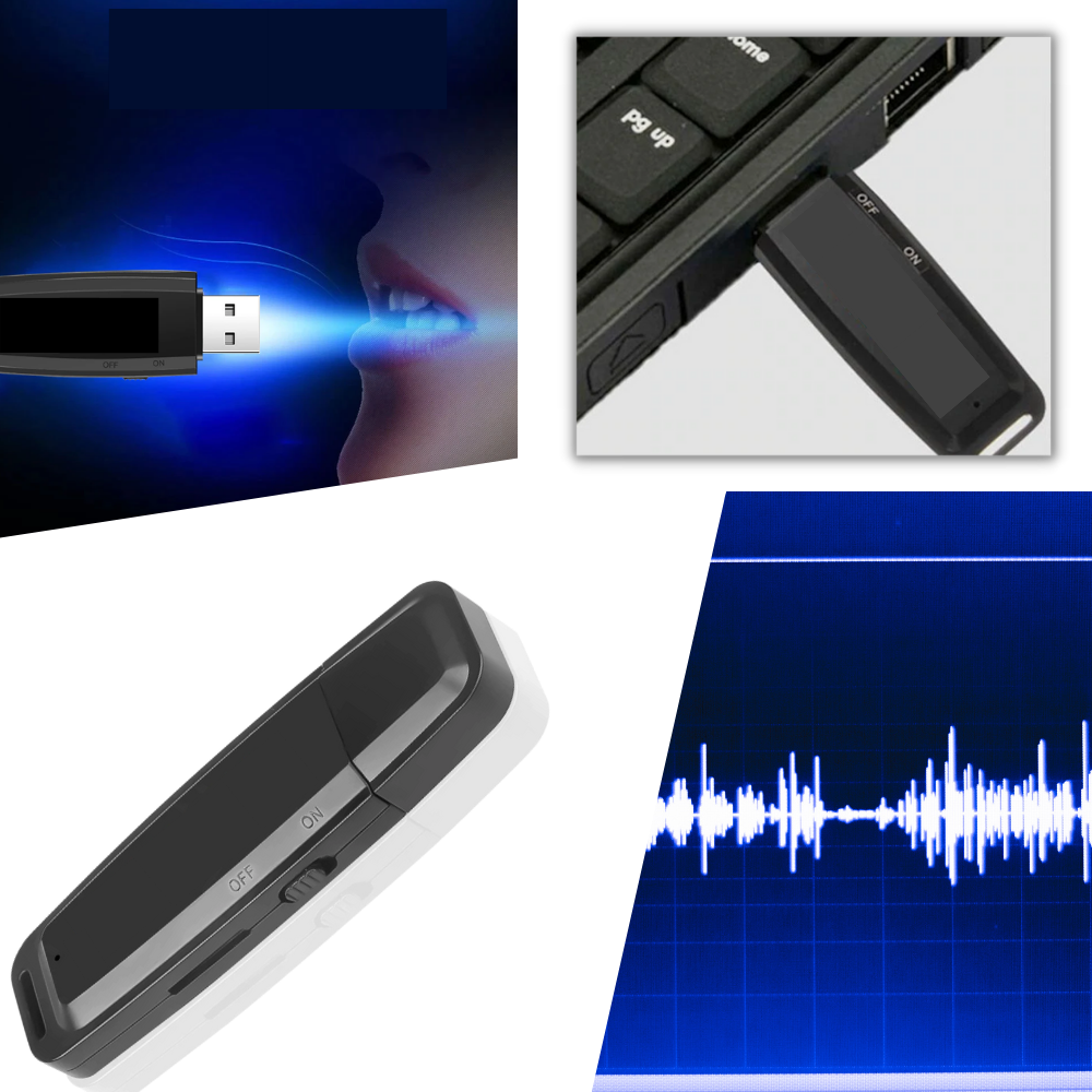 USB-röstinspelare │ professionell minidiktafon usb │ usb-inspelare - Ozerty