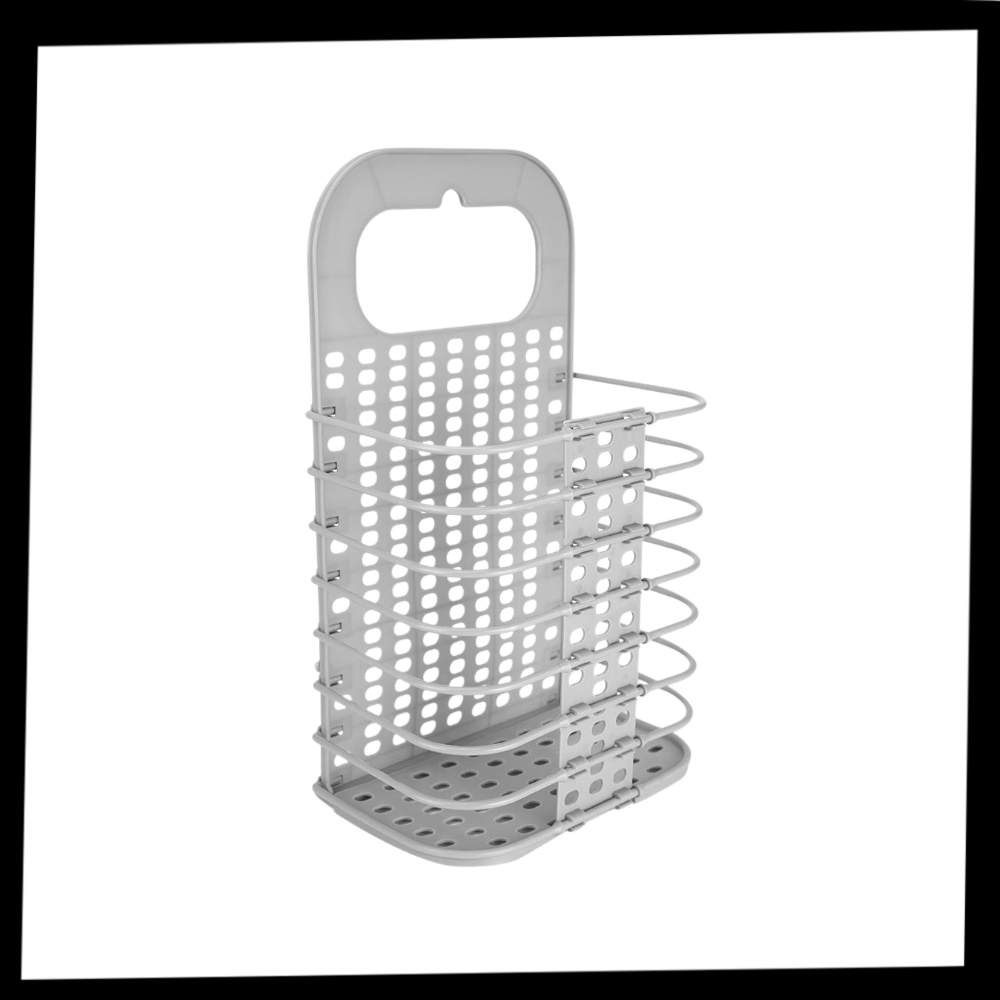 Plastic Folding Wall-Mountable Laundry Basket - Package -