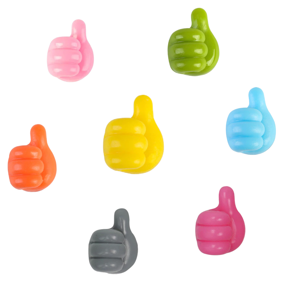 20-Pack Thumbs Up Wall Hooks - Dimensions - Ozerty