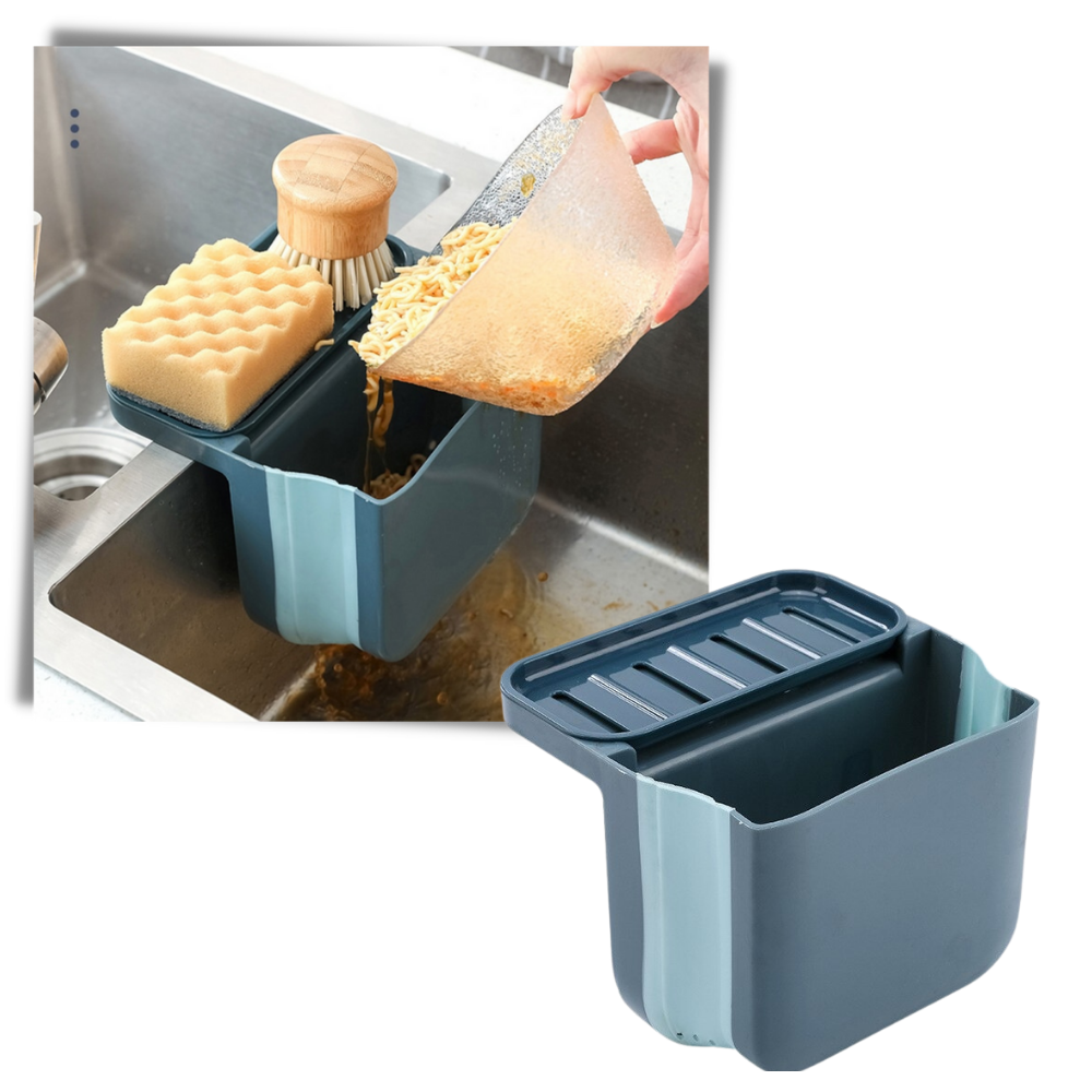 Waste Filter & Sponge Holder - Prevents Sink Clogging - 