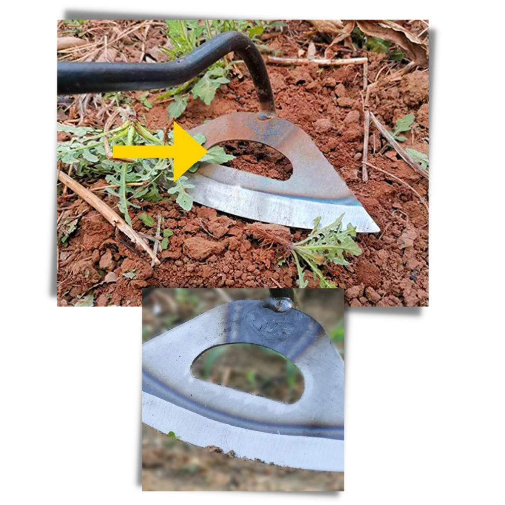 Handhållen hacka i stål för trädgård - Lätt att använda - Ozerty