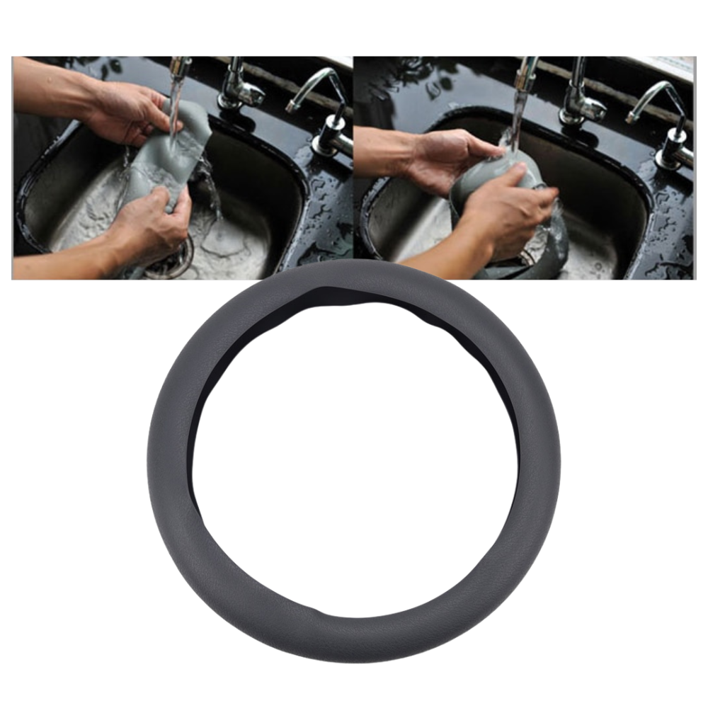 Silicone Steering Wheel Cover - Easy To Clean - 