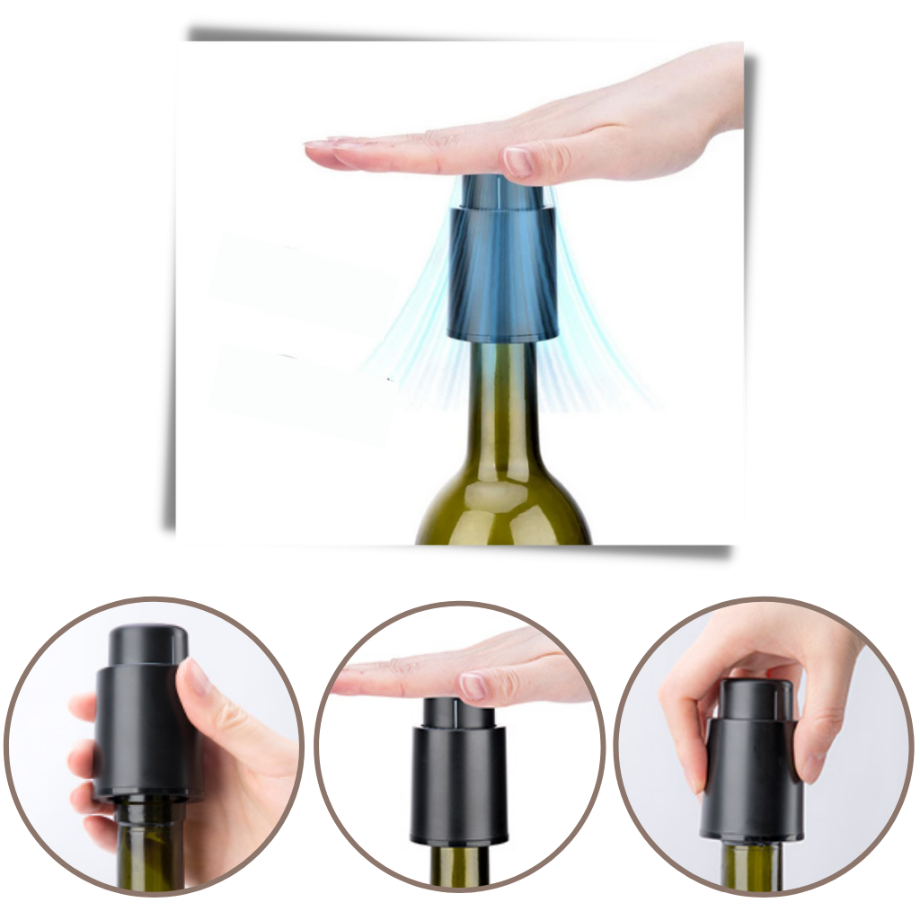 Vakuumpropp för vinflaskor - Lätt att använda - Ozerty